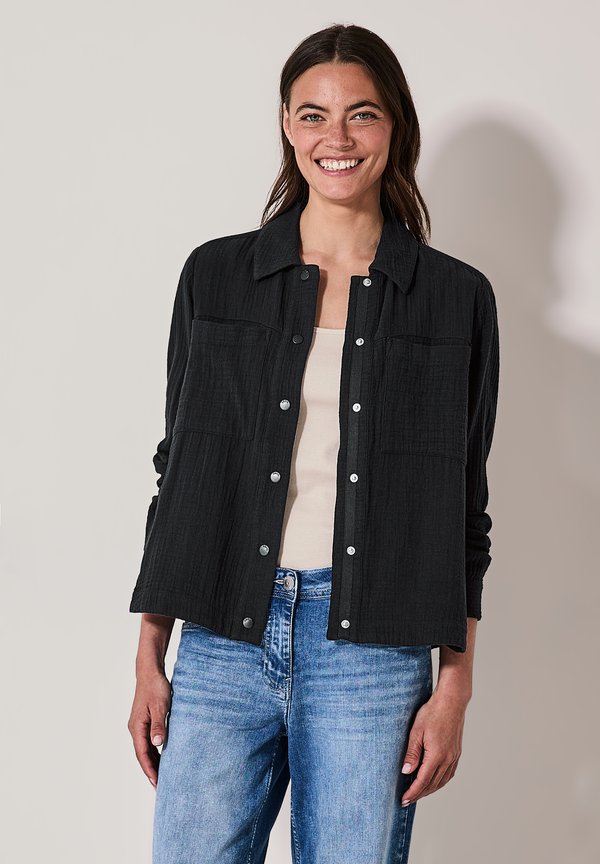Hemdbluse - schwarz