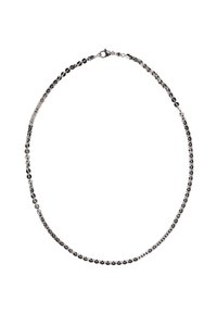 Colier din argint cu un model delicat, interconectat, având un sistem de închidere tip lobster și o finisare netedă, lustruită.