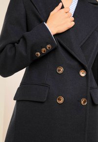 Lipsy REGULAR FIT - LONG LINE DOUBLE BREASTED - Klasický kabát - blue