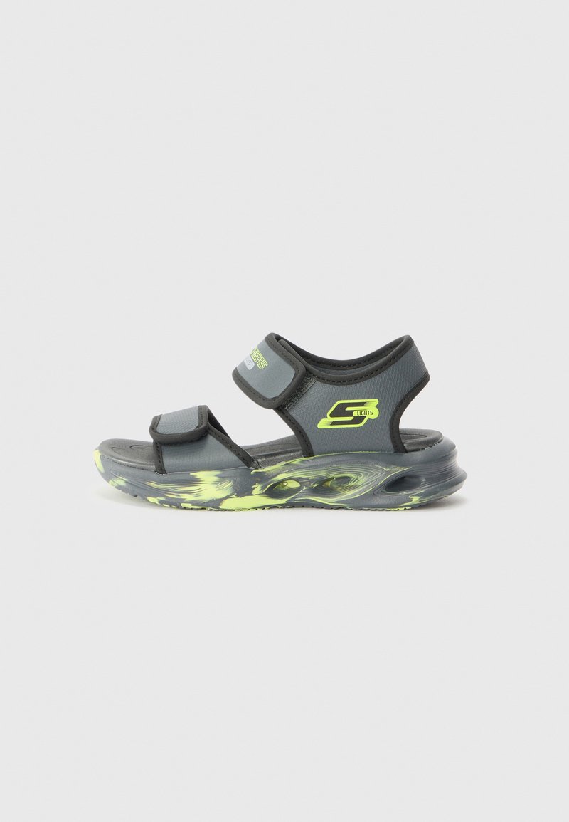 Skechers - SOLA GLOW - Sandaler - charcoal/silver-coloured/lime trim, Forstør