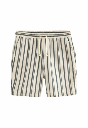 STRIPED TEXTURED DOCK REGULAR FIT - Shorts - ecru navy