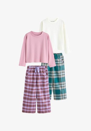 2 PACK SET - Komplet pidžame - green pink check