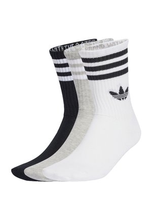CREW UNISEX 3 PACK - Calze - white   medium grey heather   black