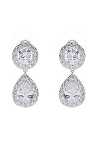 SNÖ of Sweden THREE PENDANT EAR CLEAR - Boucles d'oreilles - silver-coloured/clear