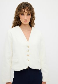 COLLARLESS TWEED - Blazer - beige