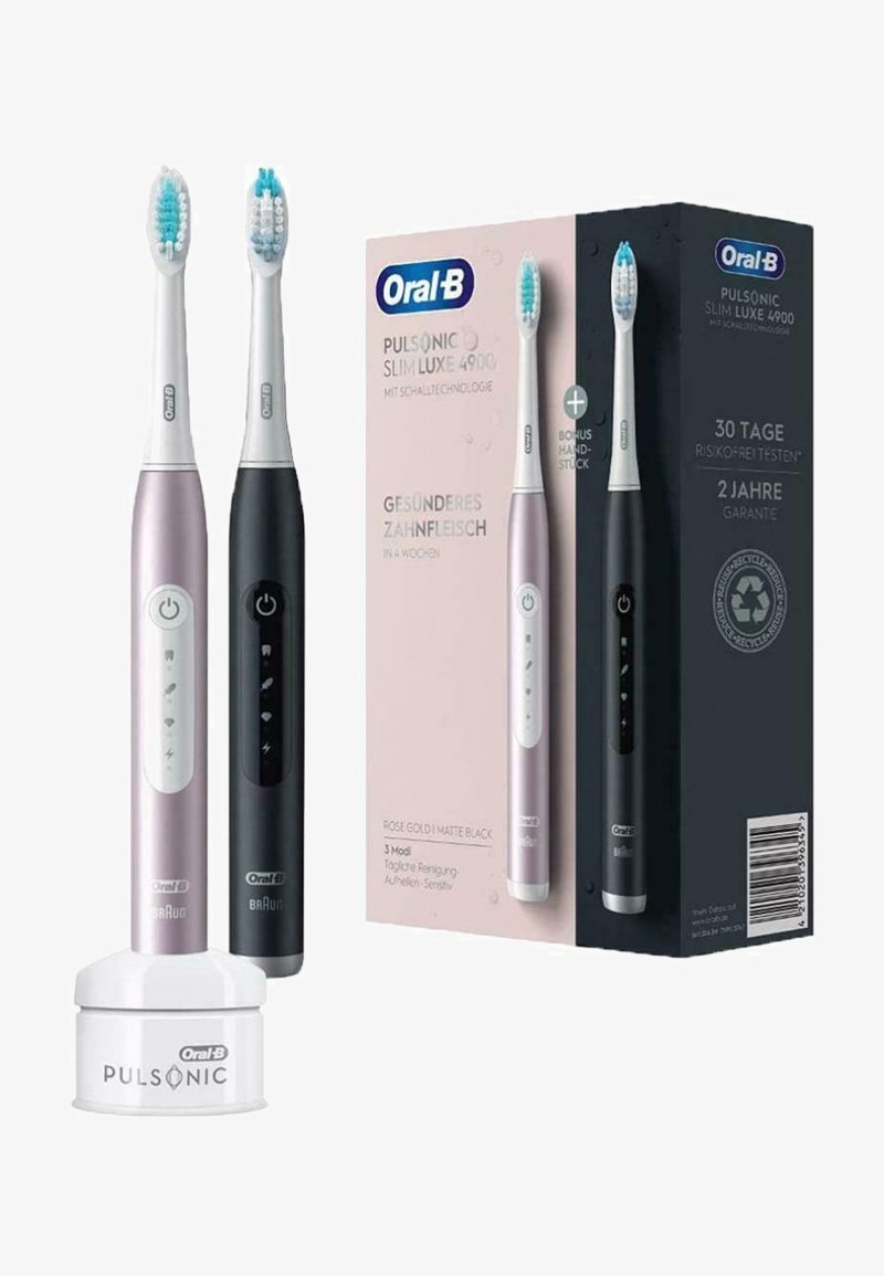 Oral-B PULSONIC SLIM LUXE 4900 SCHWARZ/ROSEGOLD MIT 2. HANDSTÜCK - Electric toothbrush - schwarz