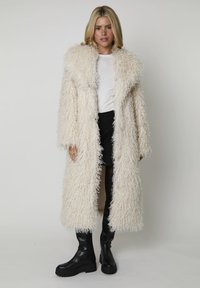 MONGOLIAN FLUFFY LONG LINE - Trenchcoat - cream