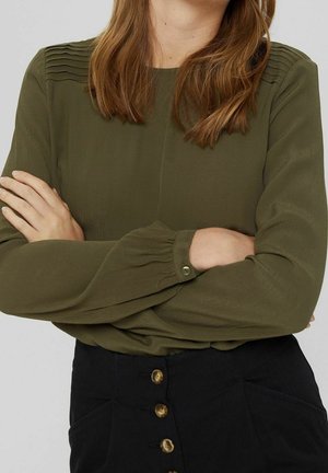 Blouse - metallic green
