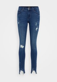 ONLHUSH MID WAIST - Jeans Skinny - dark blue denim