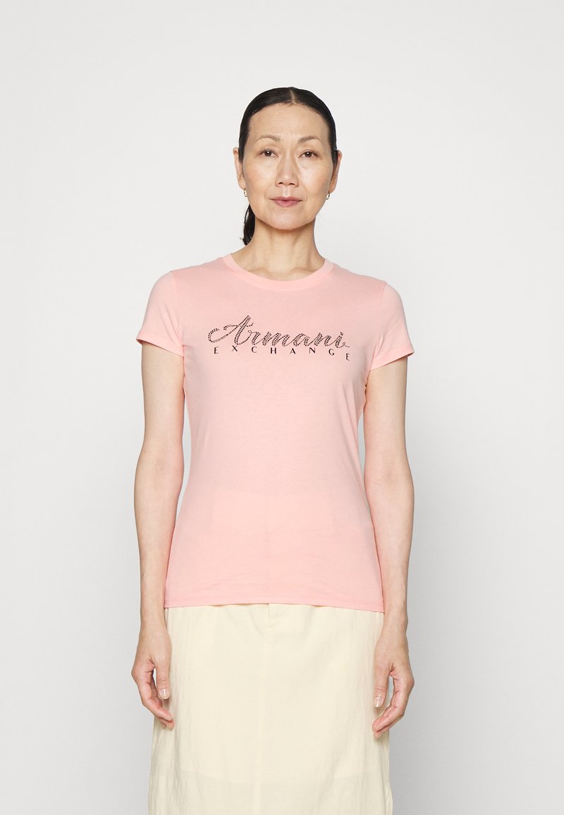 Armani Exchange T-shirt estampada - rose shade