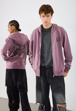 Φούτερ με φερμουάρ - purple wash