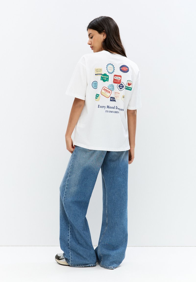 PULL&BEAR - T-shirt imprimé - white, Agrandir