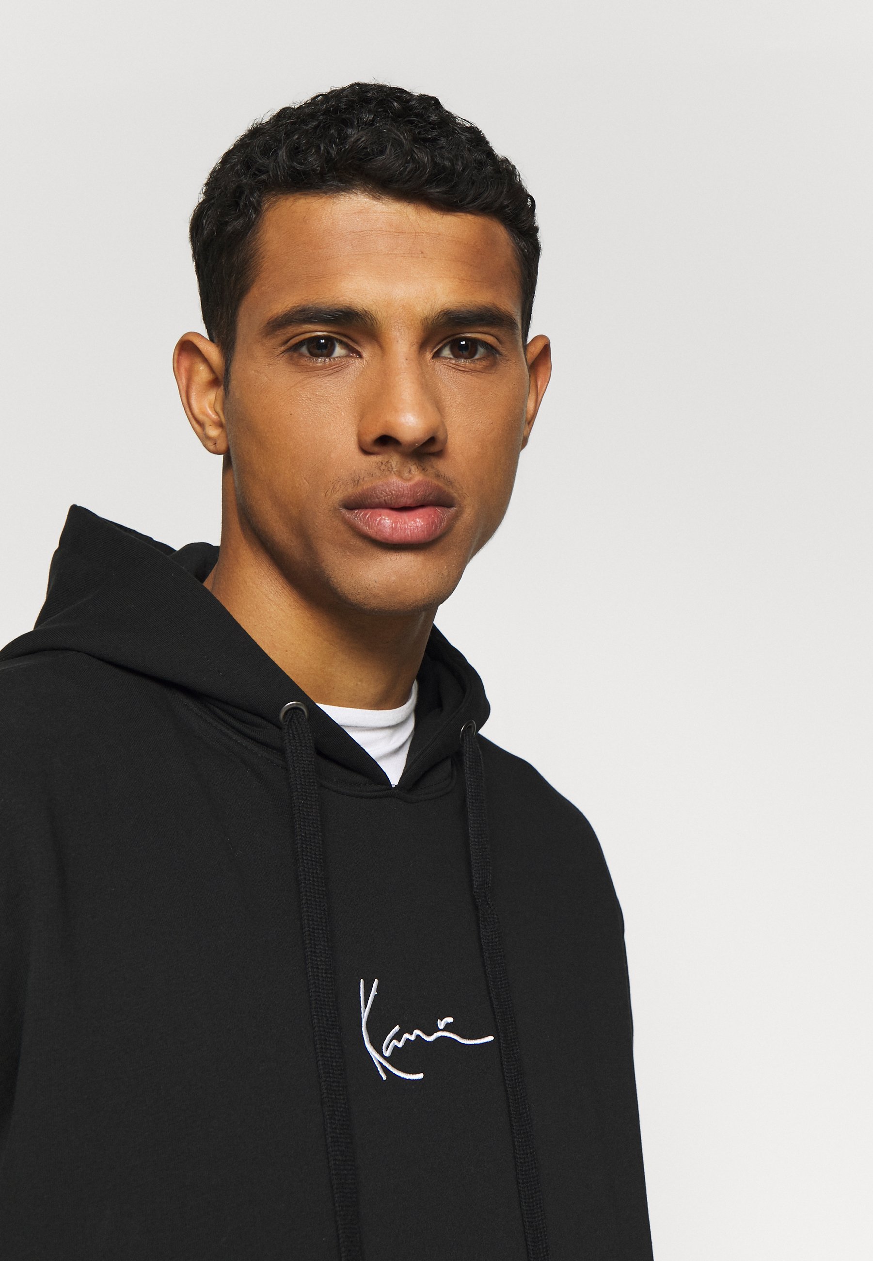 Karl Kani SIGNATURE HOODIE Kapuzenpullover blackwhite Karl Kani SIGNATURE HOODIE Kapuzenpullover blackwhite