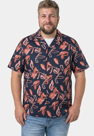 Men Plus, SHIRT, SHORT SLEEVE, ALL-OVER PRINT, CUBA COLLAR, CUBA FIT, UP TO 8 XL - Overhemd - navy blue