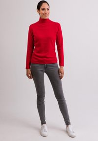 CASH-MERE CASH-MERE ROLLKRAGEN PULLOVER - Maglione - rot