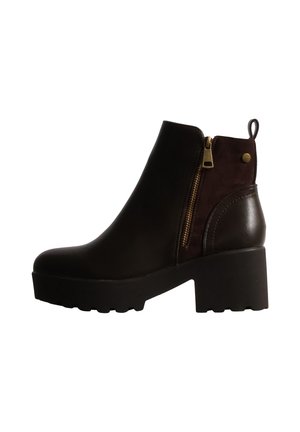 Super Mode, BOTTINES À ZIP SUPER MODE* - Bottines à plateau - marron