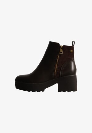 Super Mode, BOTTINES À ZIP SUPER MODE* - Bottines à plateau - marron