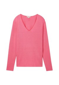 BASIC V-NECK - Strikkegenser - carmine pink