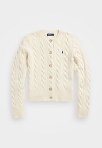 CABLE KNIT WOOL CASHMERE CARDIGAN - Cardigan - authentic cream