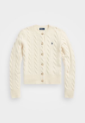 Polo Ralph Lauren, CABLE KNIT WOOL CASHMERE CARDIGAN - Strickjacke - authentic cream