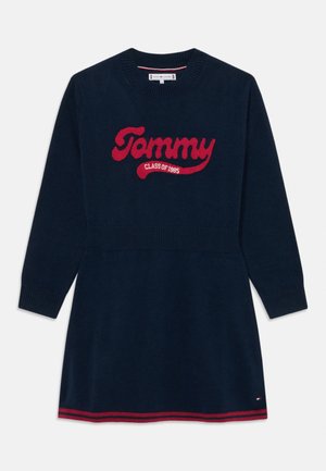 VARSITY SWEATER DRESS - Robe pull - dark night navy