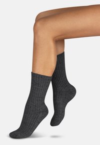 Normani PURE SHEEP HIGH CUT 3 PACK - Socken - anthrazit