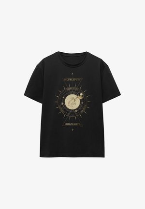Cotton Soul, HARRY POTTER MYSTICAL HUFFLEPUFF SIGN - Print T-shirt - black