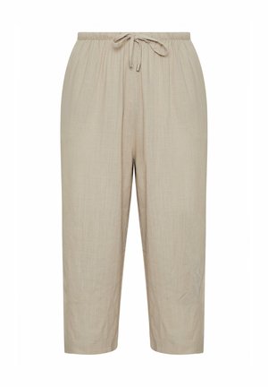 Yours Clothing, CROPPED WIDE LEG  - Pantalon classique - natural