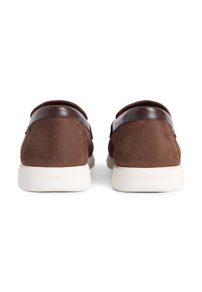 Tommy Hilfiger Brown Leather Slip-On Loafers with White Sole Lightweight Suede Hybrid Loafers | Brown | Tommy Hilfiger main image 4