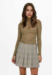 ONLY ONLTILDE HIGH NECK - Tops ar garām piedurknēm - beige  beige