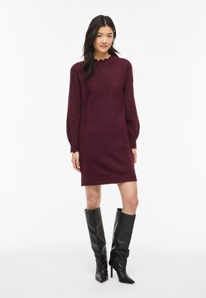 VILA, VINIKOLINA O NECK DRESS - Neulemekko - fig