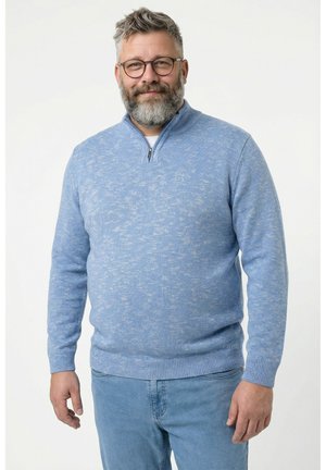 HALF-ZIP STAND-UP COLLAR WITH ZIP - Jersey de punto - ice blue