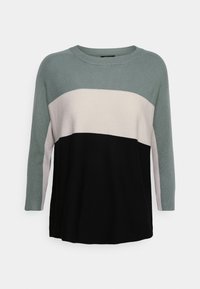 ONLY ONLREGITZE - Strickpullover - chinois green/stone/black