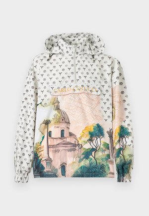 PERFORMANCE HALF ZIP UNISEX - Sweat à capuche - off white