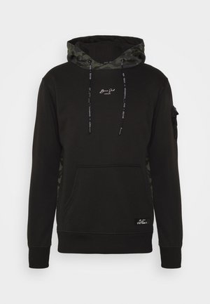 Sweatshirt - jet black/blue green camo