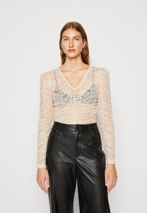 JDY JDYVLADI V NECK - Μπλούζα - sandshell