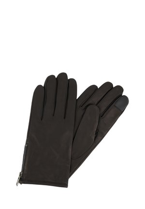 WITH BRANDED ZIP - Gloves - black