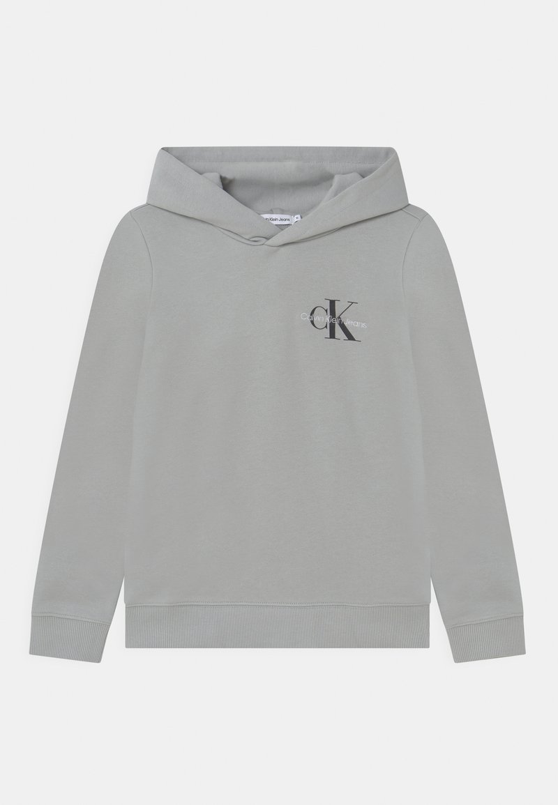 Calvin Klein Jeans SMALL MONOGRAM HOODIE UNISEX - Sweatshirt com capuz - grey dew