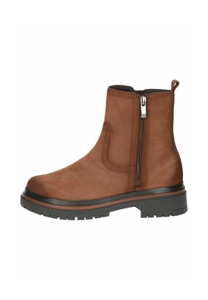 Caprice ELEGANTE-WEITE MIT CLIMOTION - Bottines à plateau - cognac nubuc