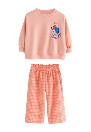 REGULAR FIT  WIDE LEG SET   - Tygbyxor - peach pink dog