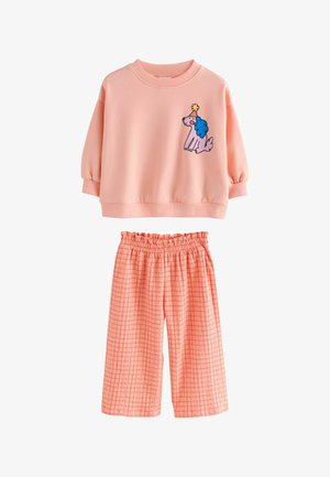 REGULAR FIT WIDE LEG SET - Hlače - peach pink dog