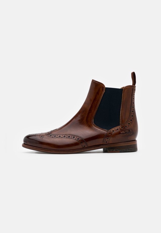 SELINA - Classic ankle boots - wood/navy