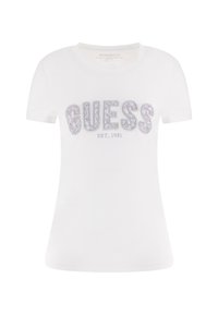 LOGO SLIM FIT - Camiseta estampada - wit