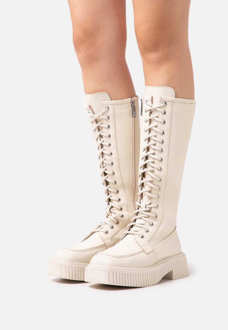 ASRA Stivali con plateau - off-white
