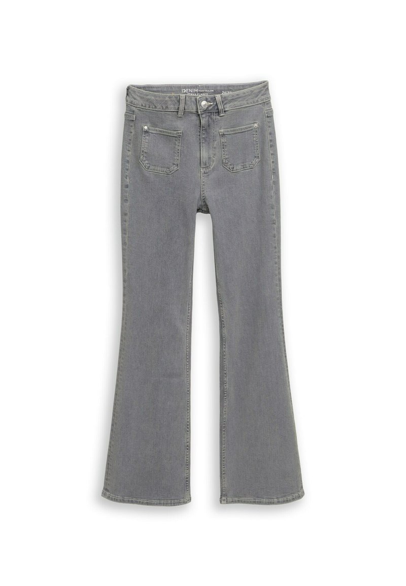 Tom Tailor Denim Flared Jeans grijs