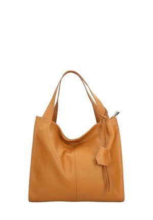 SHOULDER - Shopper - dark cognac
