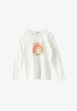 CREW NECK PRINTED LONG SLEEVE - Long sleeved top - ecru