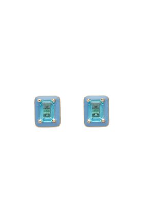 Orecchini - yellow gold light blue