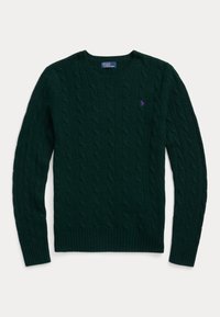CABLE KNIT WOOL CASHMERE JUMPER - Neule - moss agate