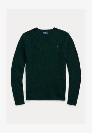 Polo Ralph Lauren CABLE KNIT WOOL CASHMERE JUMPER - Svetrík - moss agate